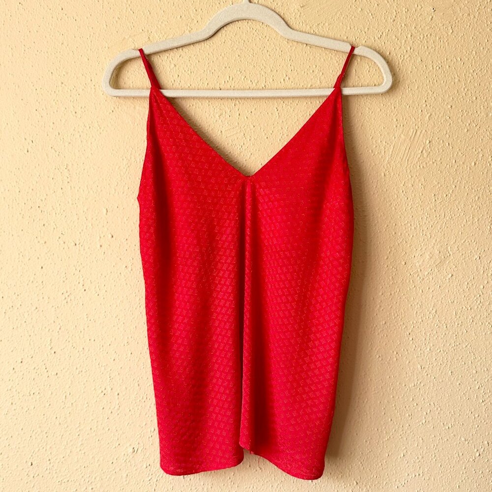 & other stories red v neck camisole